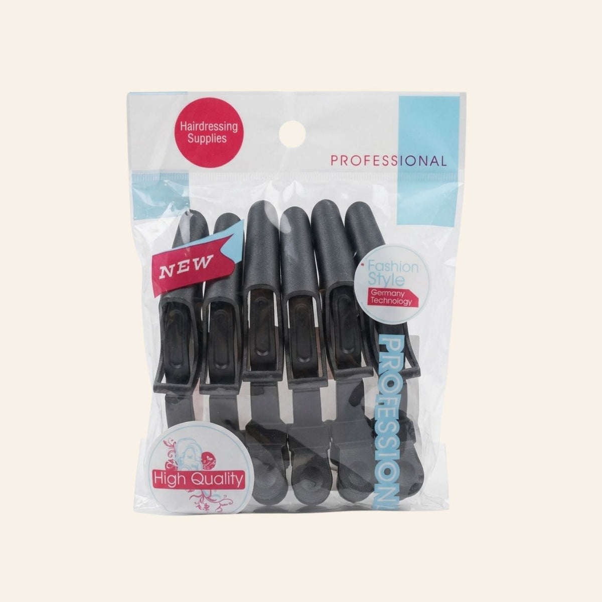 BEAUTY WAY ALLIGATOR CLIPS - 6 PCS