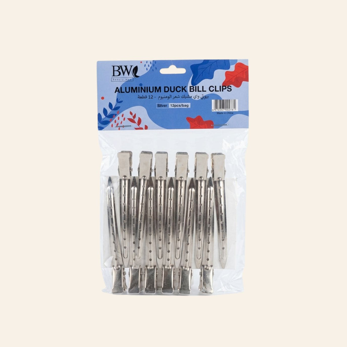 BEAUTY WAY ALUMINUM HAIR CLIP - MEDIUM - 1X12