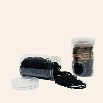 Black Elastic Hair Ties (Bulk Pack) – 1.4 Inch
