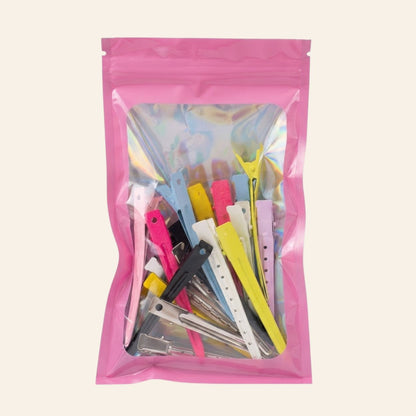 Colorful Duckbill Hair Clips (21 Pack) – 3.4 Inch Metal Sectioning Styling Clips