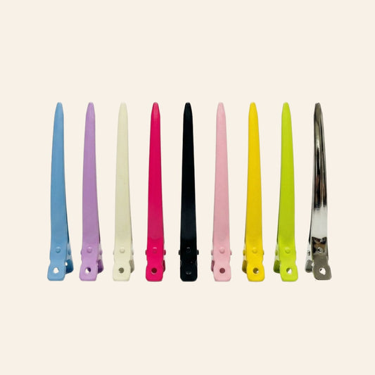 Colorful Duckbill Hair Clips (21 Pack) – 3.4 Inch Metal Sectioning Styling Clips