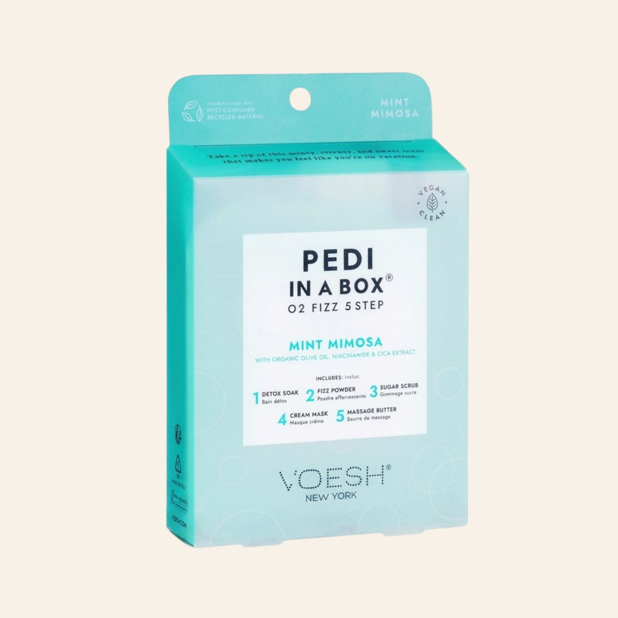 Voesh Pedi In A Box O2 Fizz 5 Step - Mint Mimosa