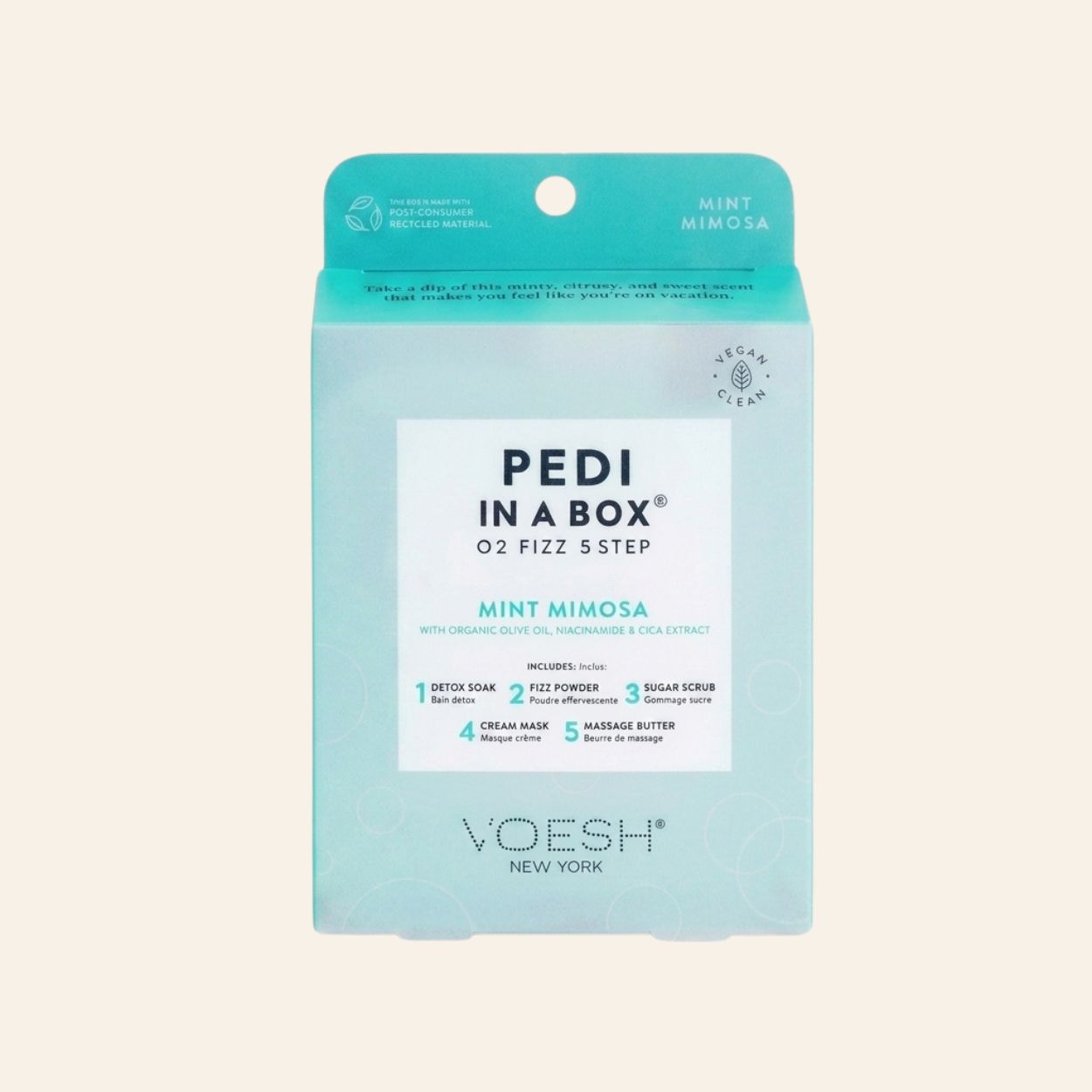 Voesh Pedi In A Box O2 Fizz 5 Step - Mint Mimosa